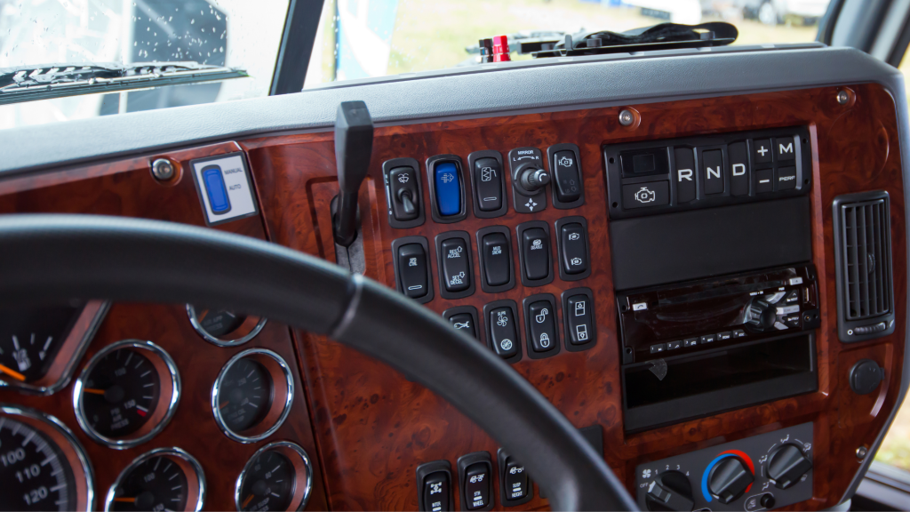 tractor trailer truck console